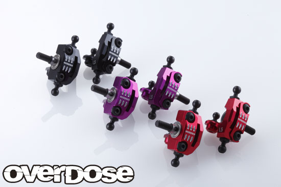 アジャスタブルアルミナックルセット(For RWD/ブラック) ※Vacula