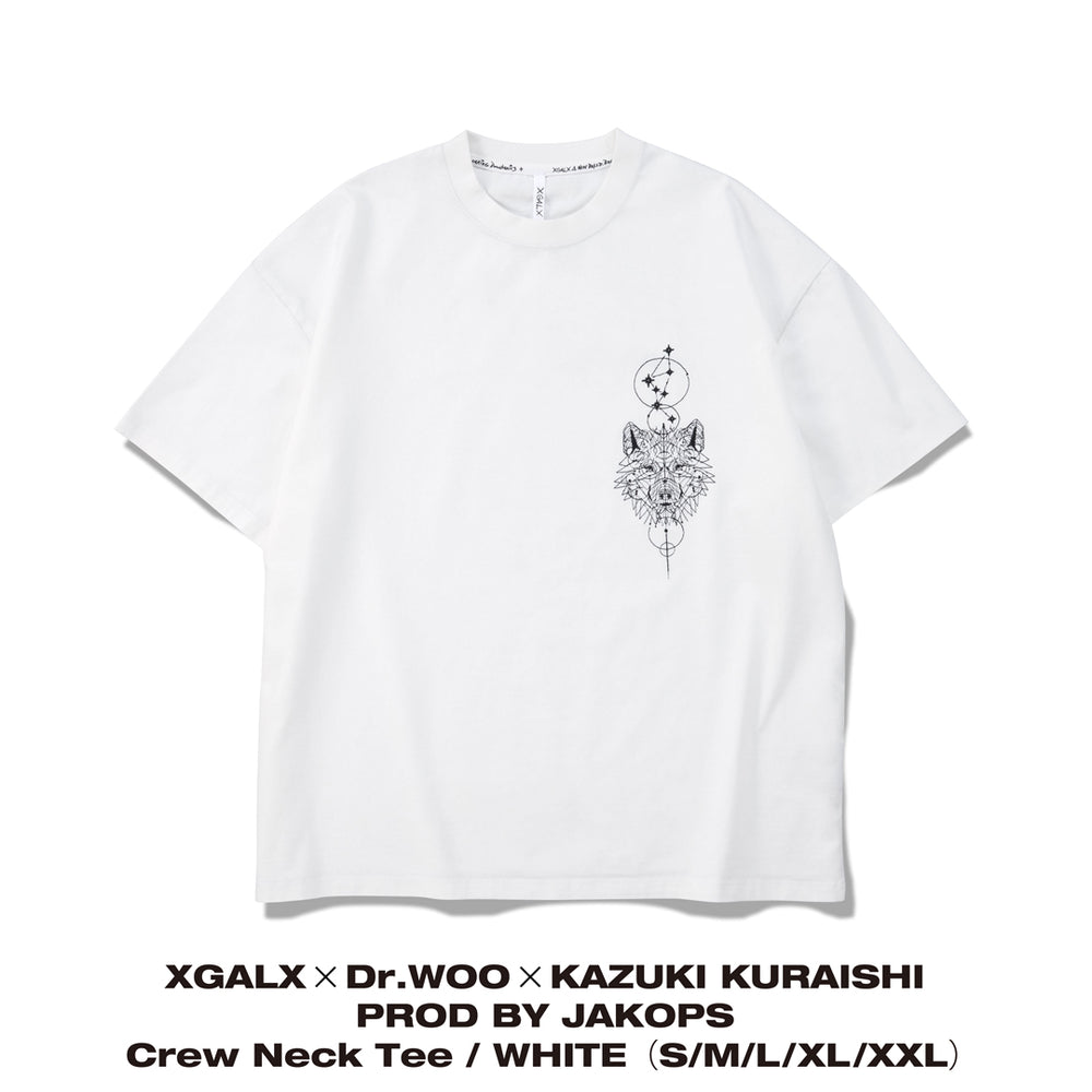 XGALX×Dr.WOO×KAZUKI KURAISHI PROD BY JAKOPS Crew Neck Tee / WHITE