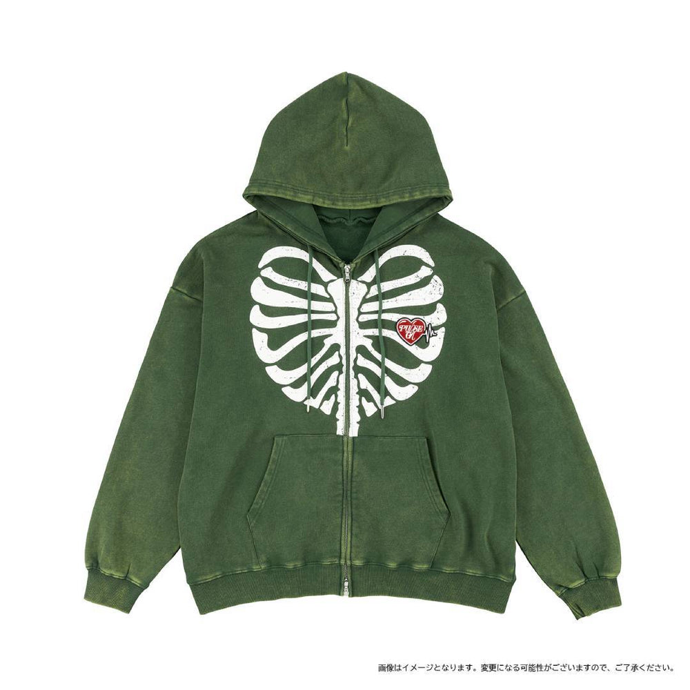 TREASURE PULSE ON ジップアップフーディ ジップアップフーディー