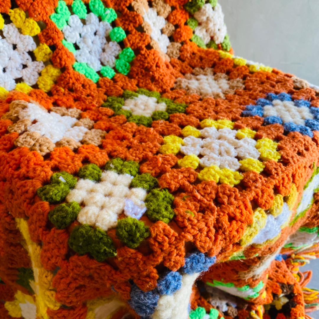 オニャンコポン様 【1970s USA vintage】グラニーブランケット