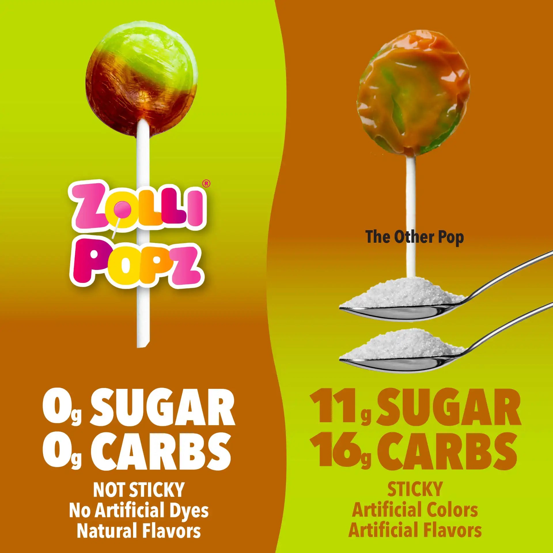 Holiday Zollipops® Sugar Free Lollipops Caramel Green Apple 5.2oz