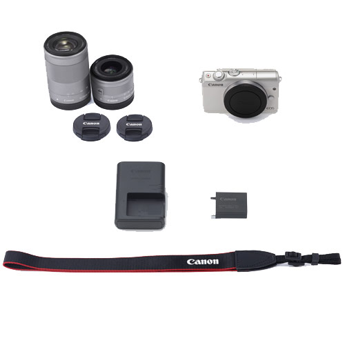 キヤノン EOS M100 ダブルズームキット ホワイト | ミラーレス一眼