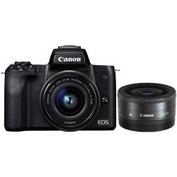 キヤノン EOS Kiss M ダブルレンズキット ブラック | ミラーレス一眼