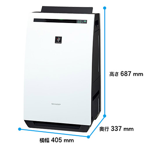 シャープ プラズマクラスター 除加湿空気清浄機 KC-HD70-W ホワイト系
