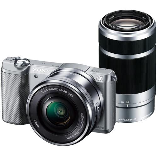 ソニー α5000 ダブルズームレンズキット シルバー | ミラーレス一眼