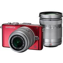 オリンパス PEN Lite E-PL3 ダブルズームキット レッド | ミラーレス一眼