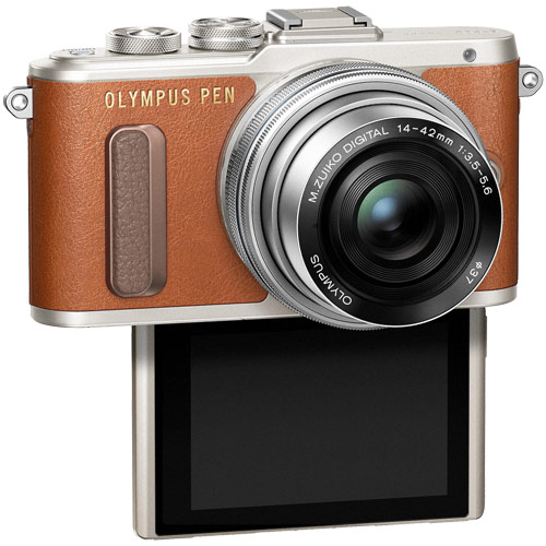 オリンパス PEN E-PL8 EZダブルズームキット ブラウン | ミラーレス一眼