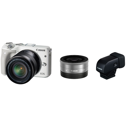 キヤノン EOS M3 ダブルレンズEVFキット ホワイト | ミラーレス一眼