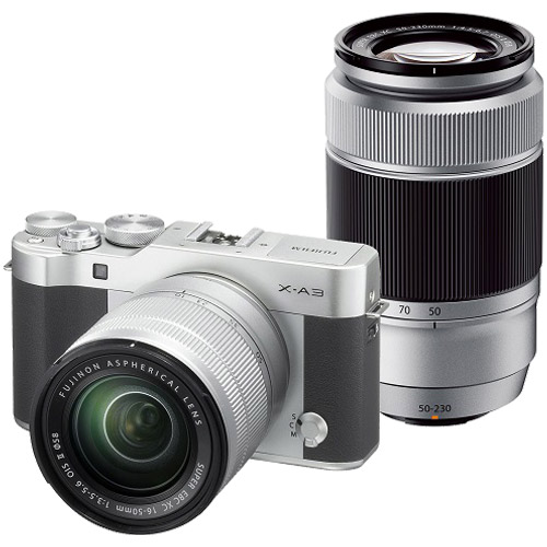 フジフイルム X-A3 ダブルズームレンズキット シルバー｜ミラーレス