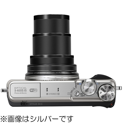 オリンパス STYLUS SH-3 BLK ブラック | コンパクトデジタルカメラ