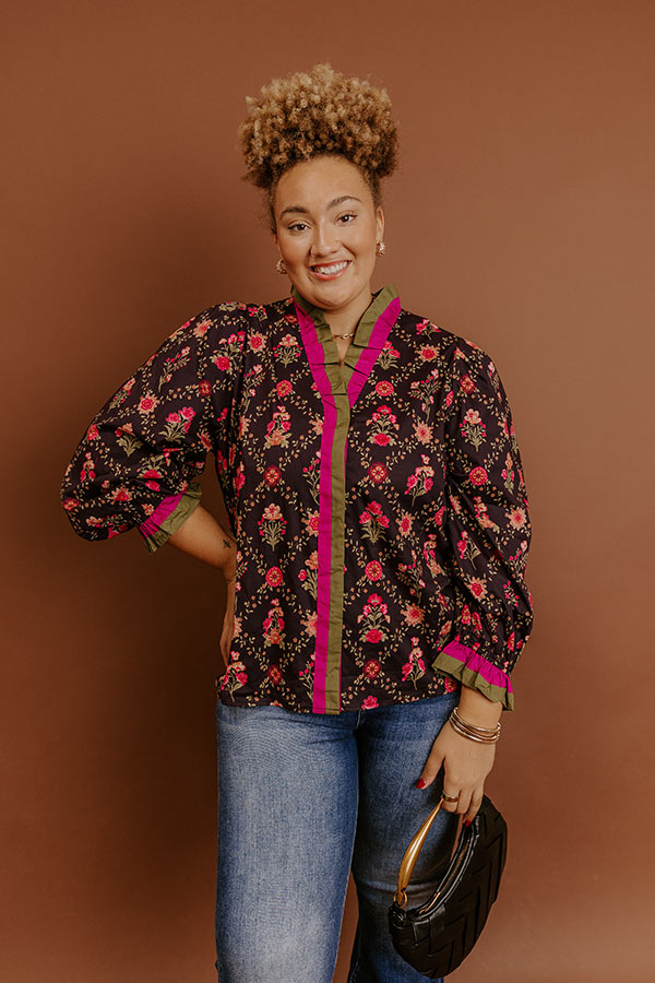 Park Avenue Poise Floral Top Curves – Impressions Online Boutique