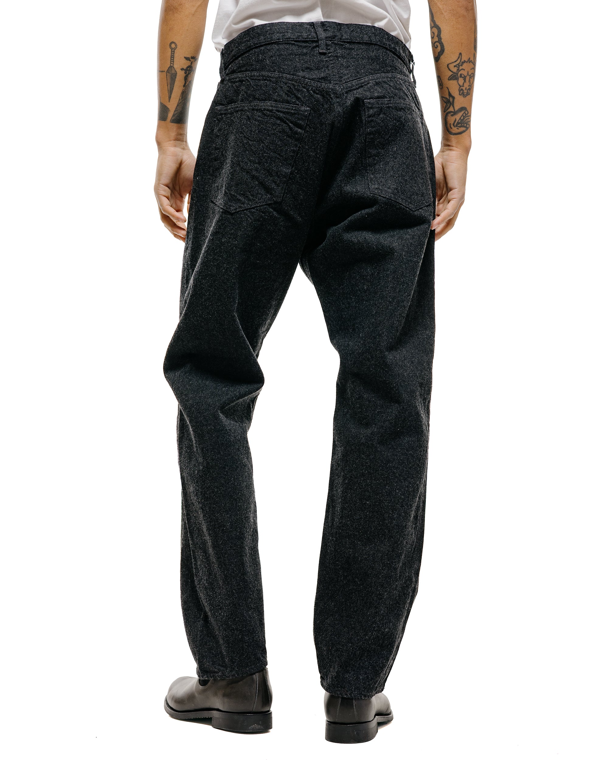 KAPTAIN SUNSHINE 5P Zipper Front Denim Pants Black One Wash