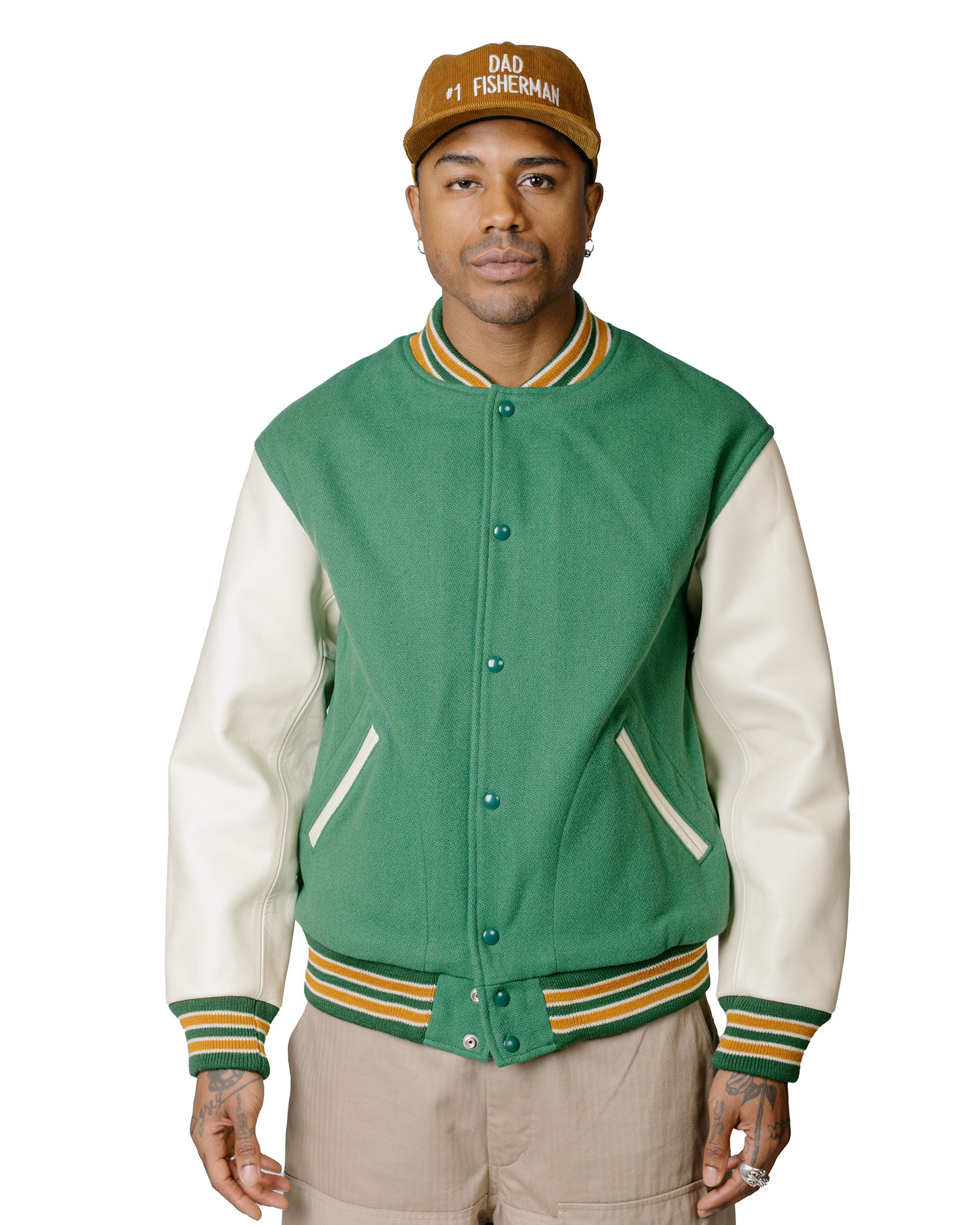 The Real McCoy's MJ23120 Wool Varsity Jacket Shamrock