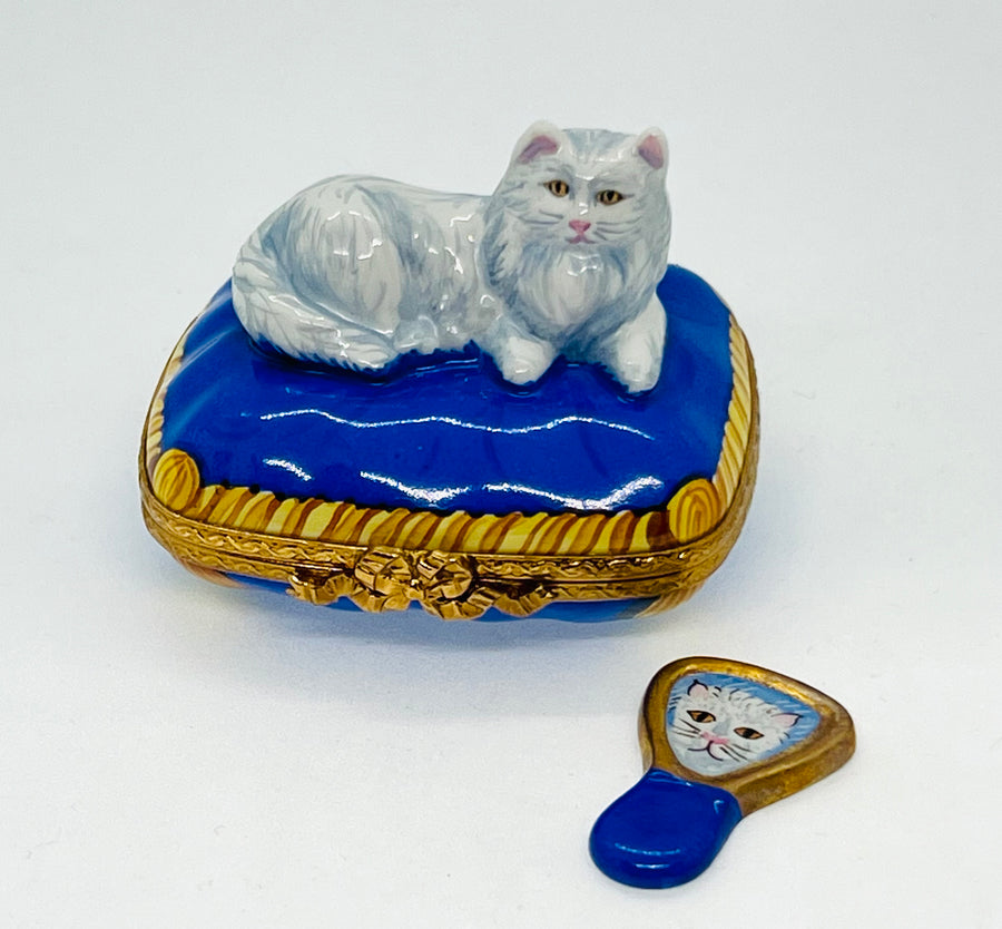 世界限定750点】 リモージュボックス 猫 証明書付 フランス 小物入れ