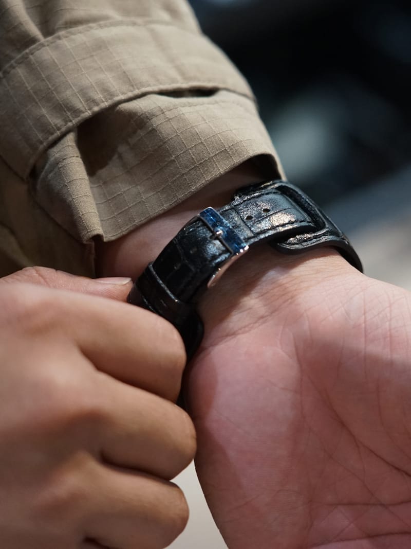 NEIGHBORHOOD LEATHER EMB WATCH BAND 牛皮錶帶