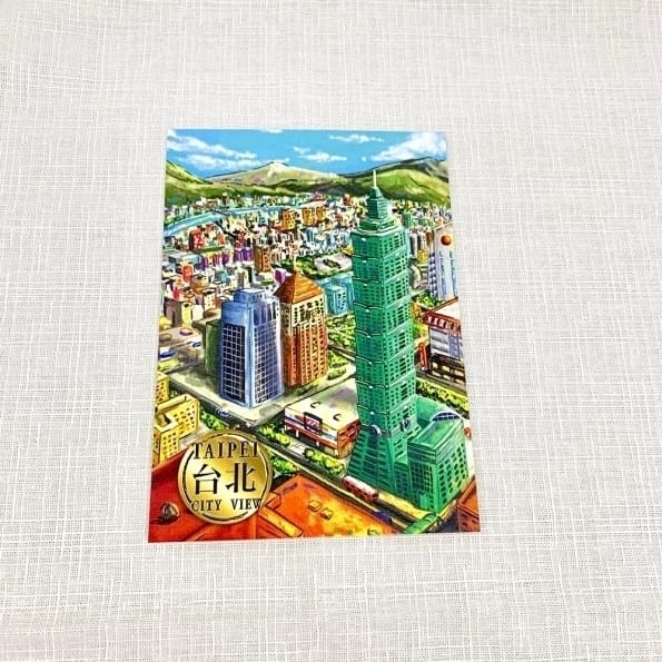 SINGEZIH】イラストポストカード（台北101 昼／台北101 夜）|來好 台湾