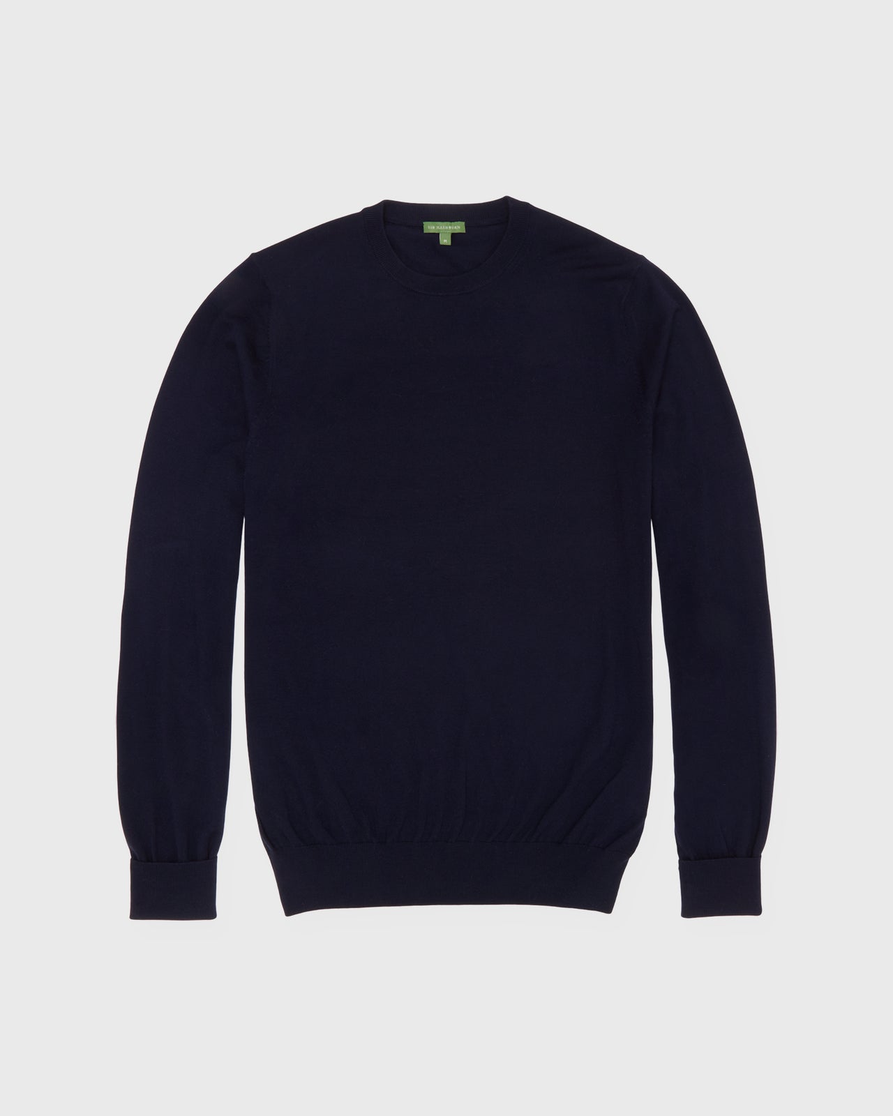Fine-Gauge Crewneck Sweater in Navy Escorial Wool | Shop Sid Mashburn