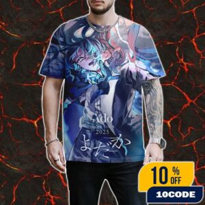 Ado World Tour 2025 Merch Blue Rose Casual Harajuku Unisex T-Shirt