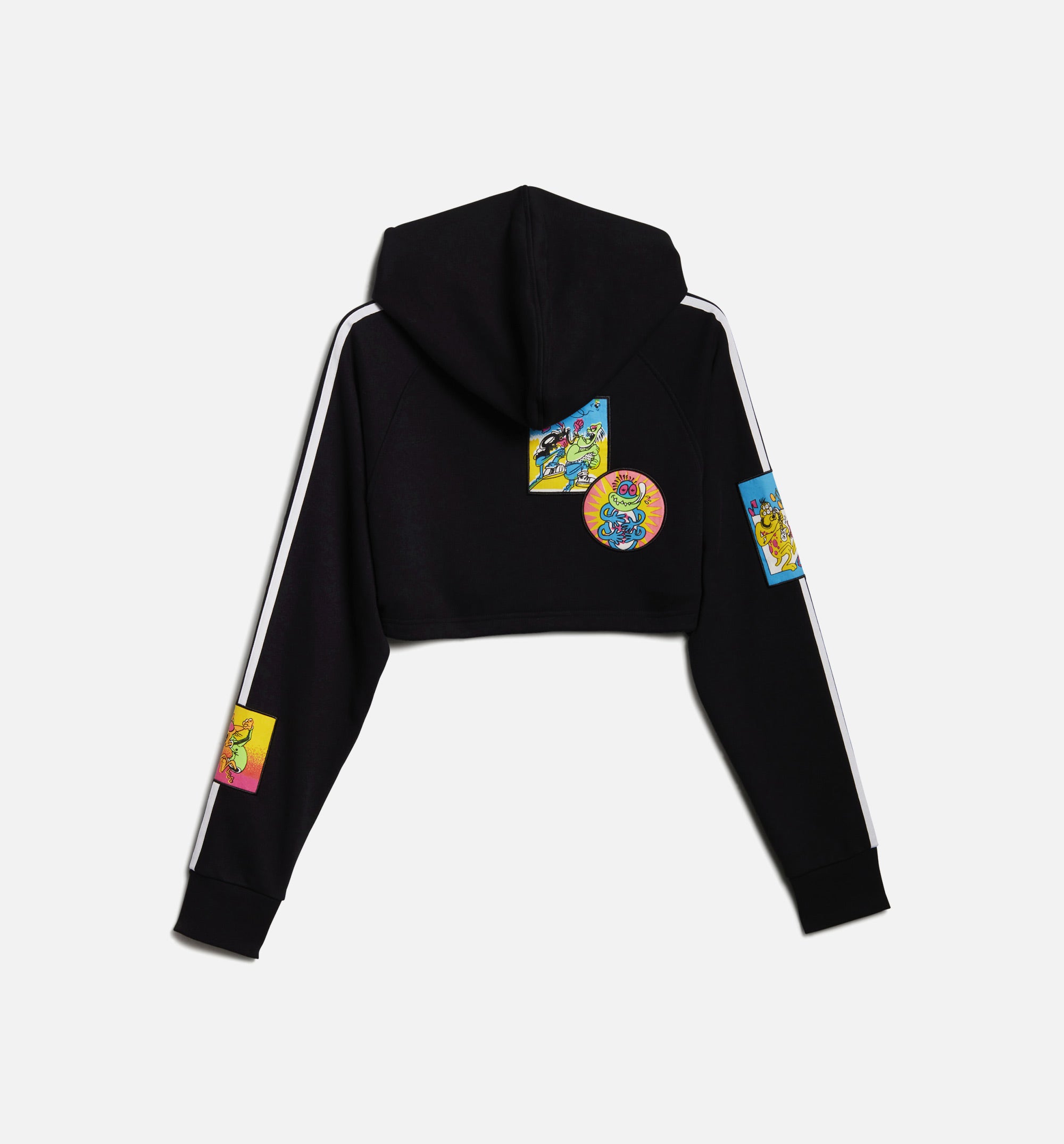adidas H53361 Jeremy Scott Cropped Hoodie Womens Hoodie - Black
