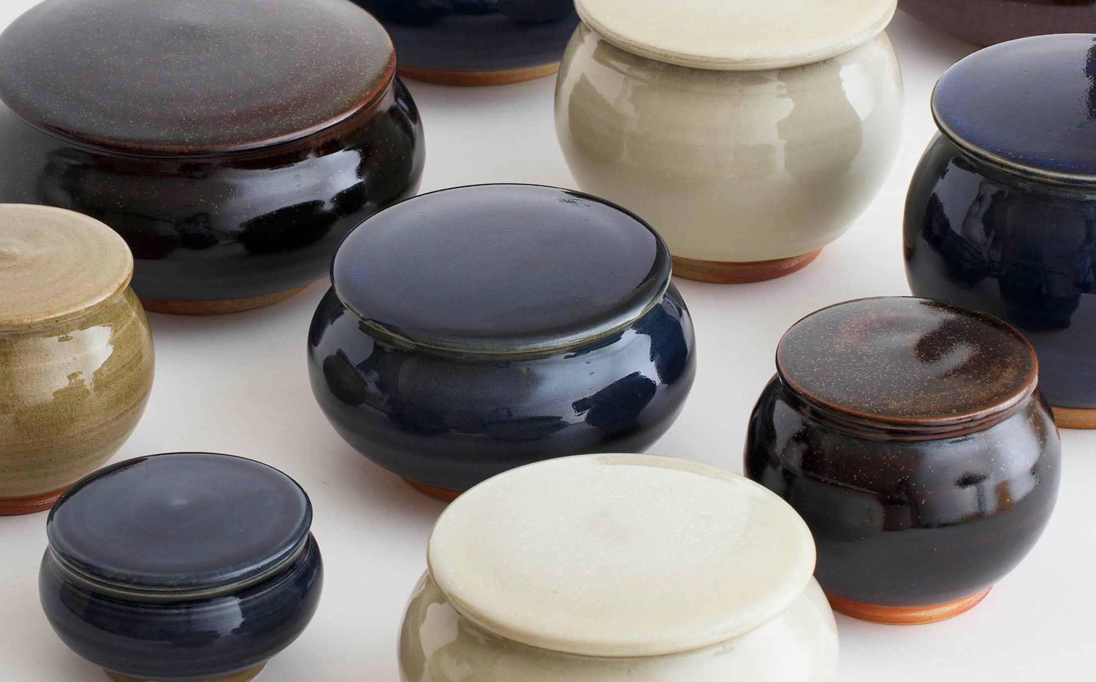 Iwami - 透明釉 - 蓋付丸鉢