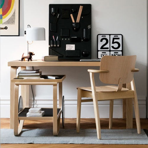 Domus Chair ナチュラルオーク/革ブラック(座面) SH445mm - YAMAGIWA