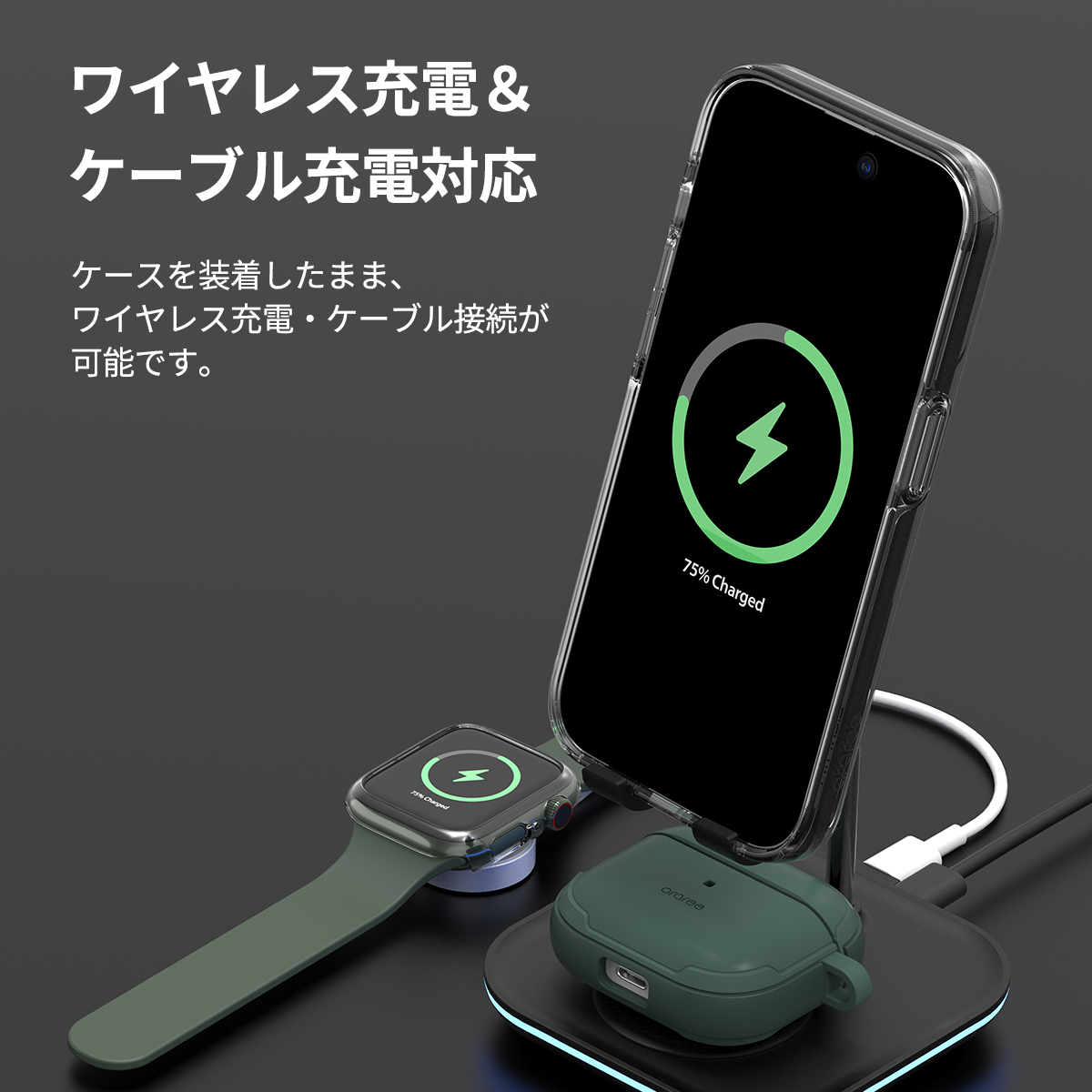 iPhone 15 / Pro Max Plus MagSafe対応 クリアケース DUPLE M 透明 ぺ