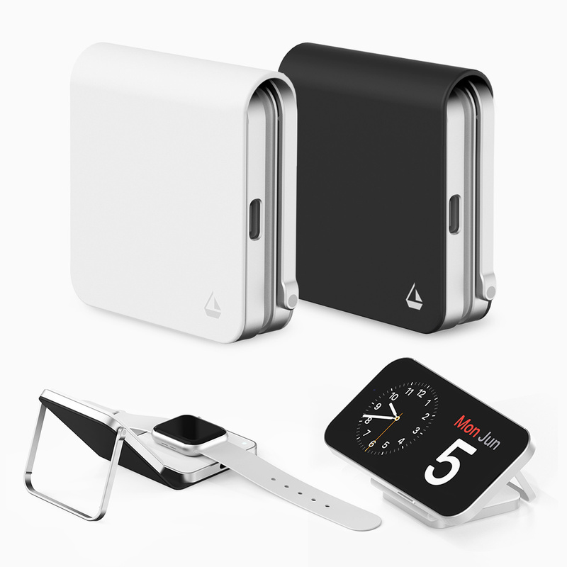 2in1 折りたたみ ワイヤレス充電スタンド for iPhone・Apple Watch