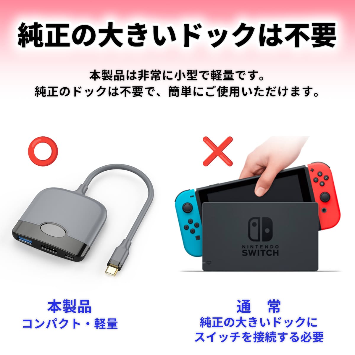 FIRME（フィルミ） Nintendo Switch ドック ケーブル アクセサリー