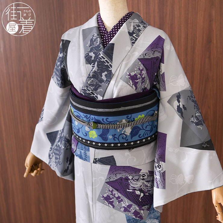 洗える着物 袷 小紋 日本製 ] 撫松庵 仕立て上がり きもの 大江戸