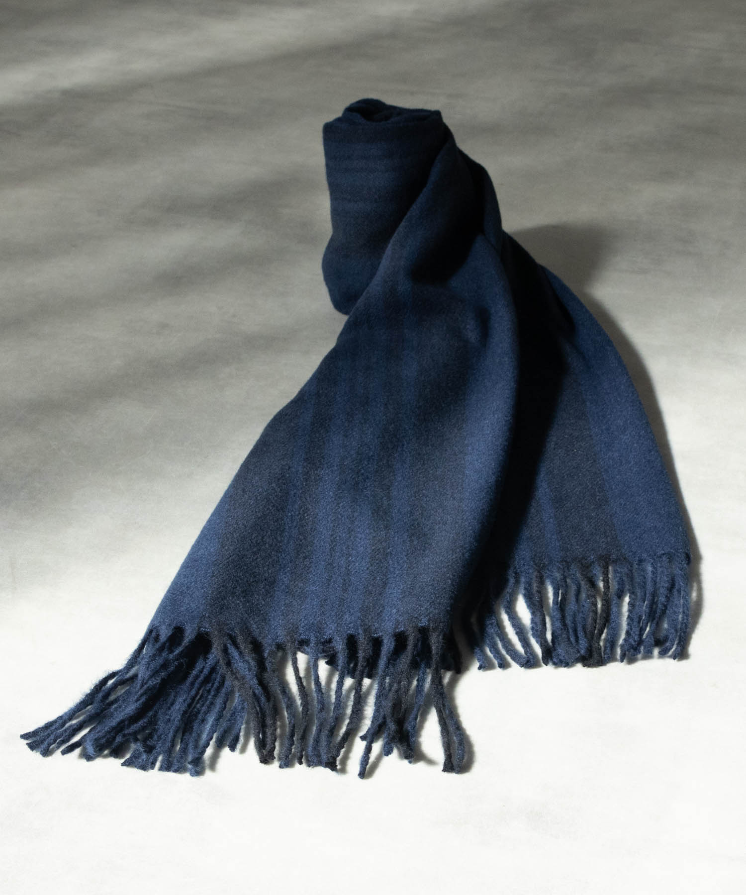 NAVY マフラー ストール メンズ 大判 暖かい ストライプ 無地 切替え