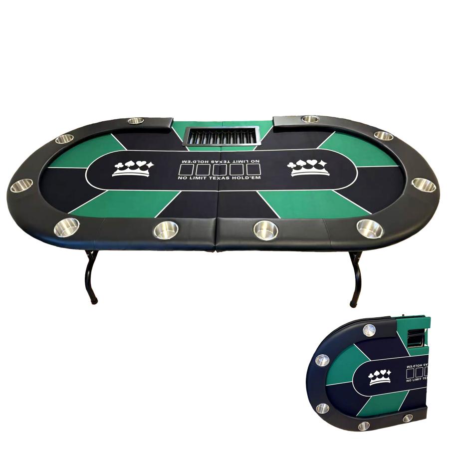 TiltPlay ポーカーテーブル 折りたたみ 10人対応 家庭用 業務用 最大