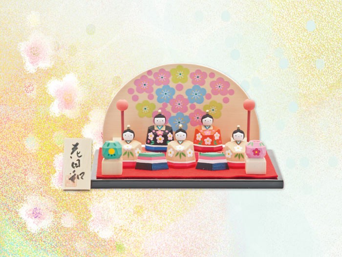 雛人形 コンパクト 木製 南雲工房 伊予一刀彫 花日和 : 雛人形 五月