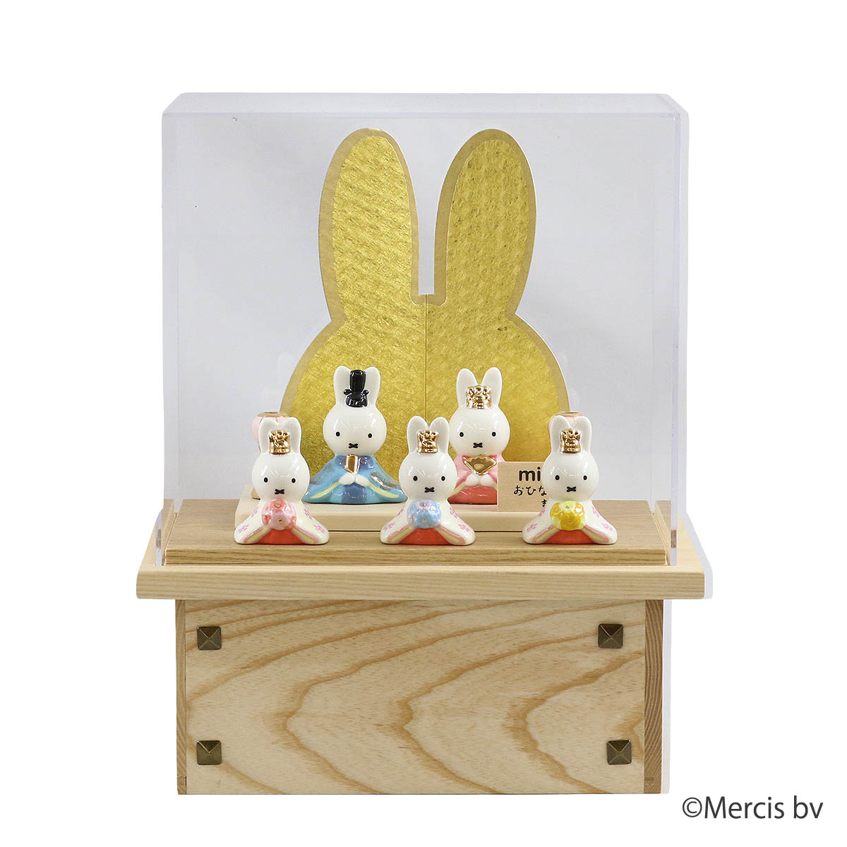雛人形 ケース飾り miffy ミッフィー 磁器 ひな人形 うさこ 親王 官女