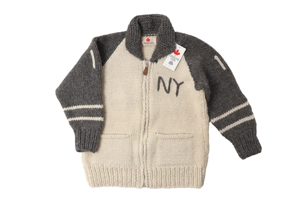 VINTAGE 1990s ビンテージ ジップアップ カウチンセーター ピュア