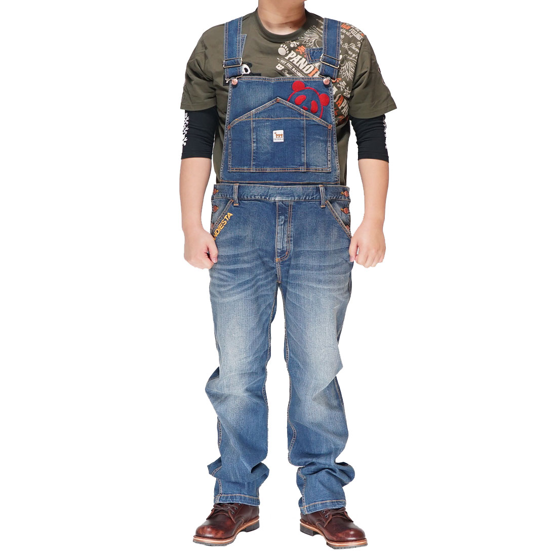 PANDIESTA（パンディエスタ） オーバーオール パンダ のぞきパンダ