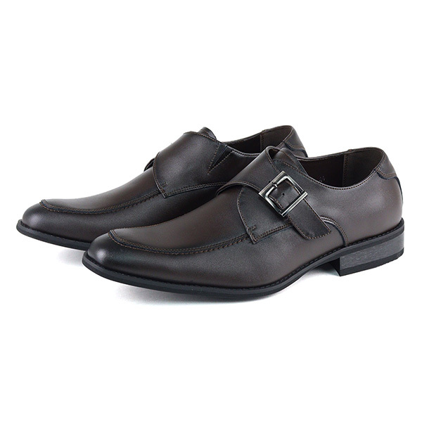 ZINC（ジンク） ビジネスシューズ 本革 メンズ モンクストラップ 撥水