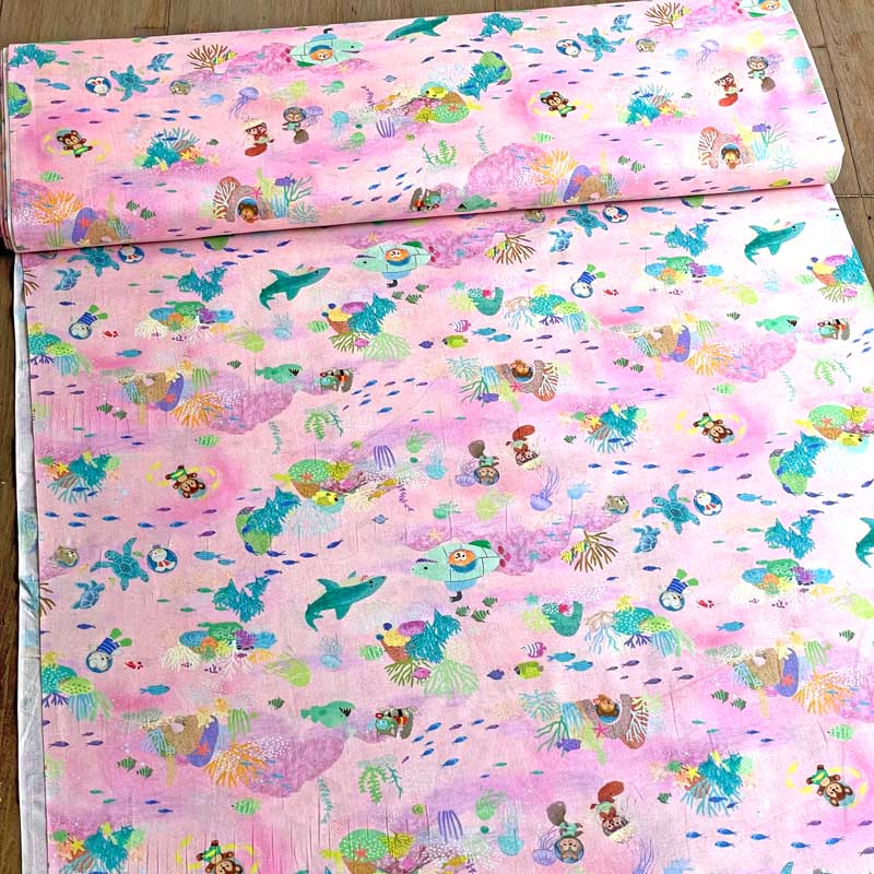 yukiemonユキエモン「マリンゲーム」 60ローン生地デジタルプリント