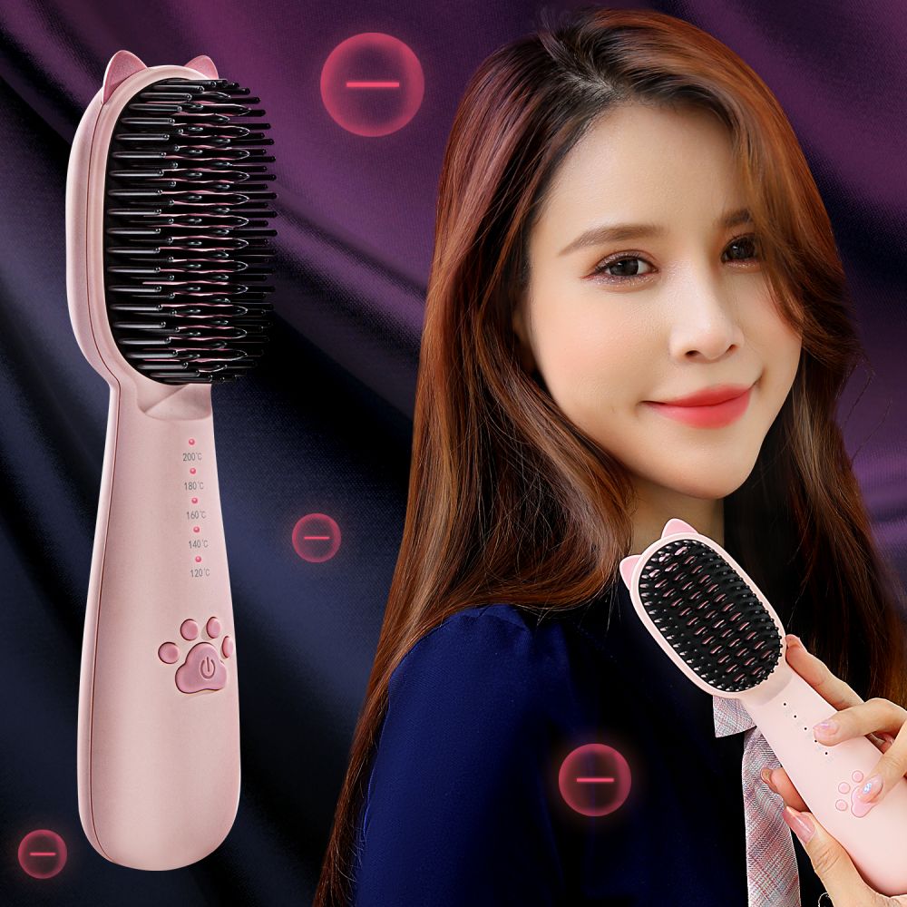 MF株】ストレートブラシ コードレス ヒートブラシ ヘアブラシ MCH