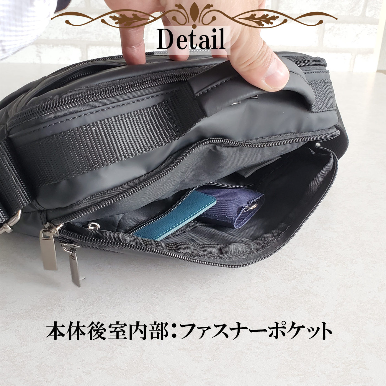 特典付き ショルダー バッグ メンズ 2室式 軽量 A5 鞄 無地 BLAZER