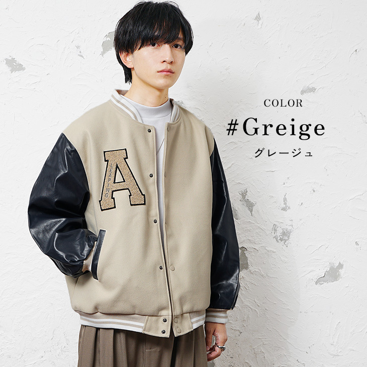 MinoriTY（マイノリティ） スタジャン メンズ メルトン 袖革 ワッペン