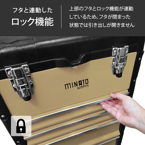 MINATOWORKS（ミナトワークス） ミナト ツールチェスト 5段 キャリー