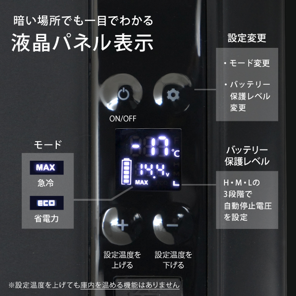 M.O.L ポータブル冷蔵庫＆冷凍庫 20L MOL-F201A (DC12V-24V＆AC100V