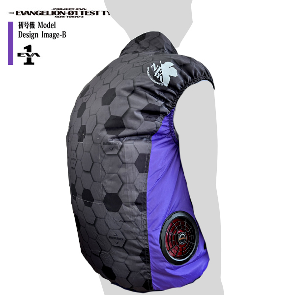 COVELL エヴァンゲリオン 空調冷風服 ベスト単品 初号機モデルB 3L
