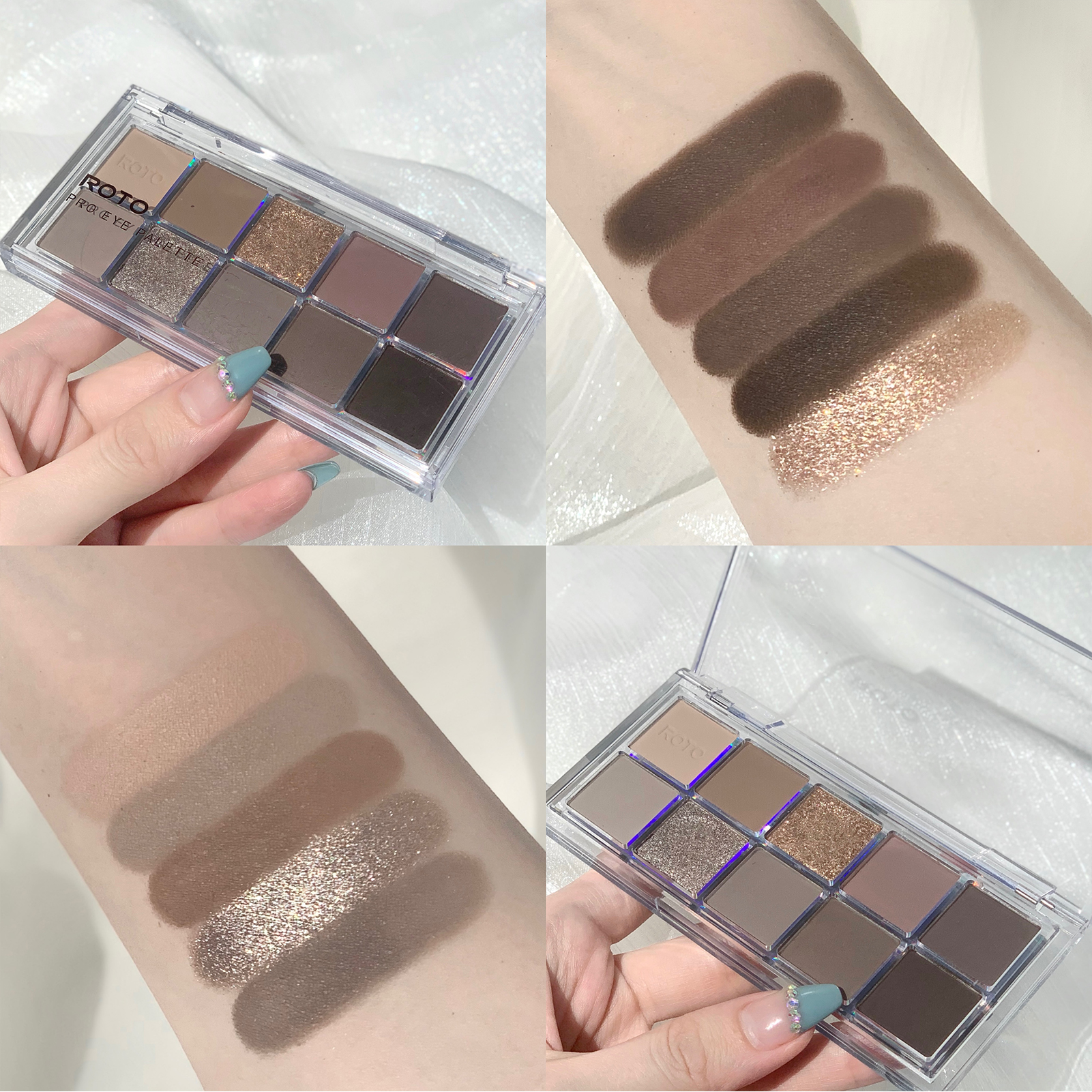 人気新商品入荷 minshi 06 霧の庭 10色 アイシャドウ パレット グレー