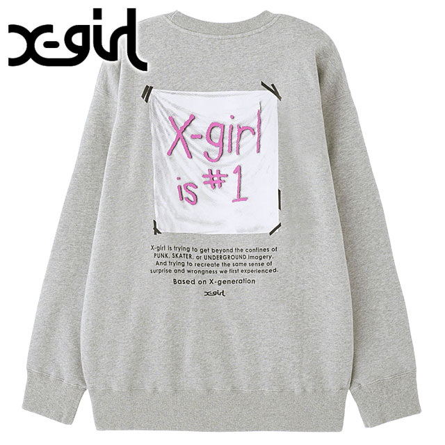 X-girl（エックスガール） フラッグビッグスウェットトップ