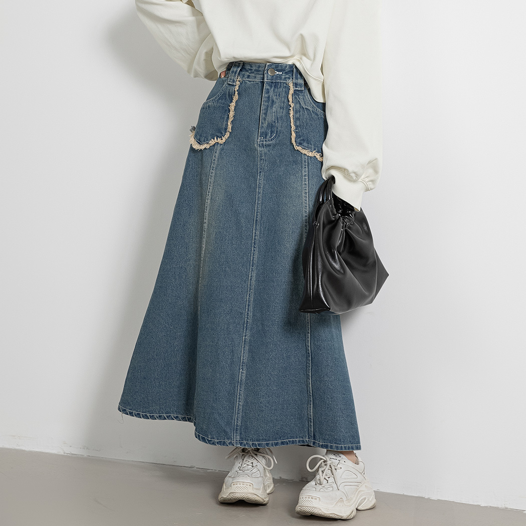 スカート デニムスカート マーメイドスカート レディース ロング
