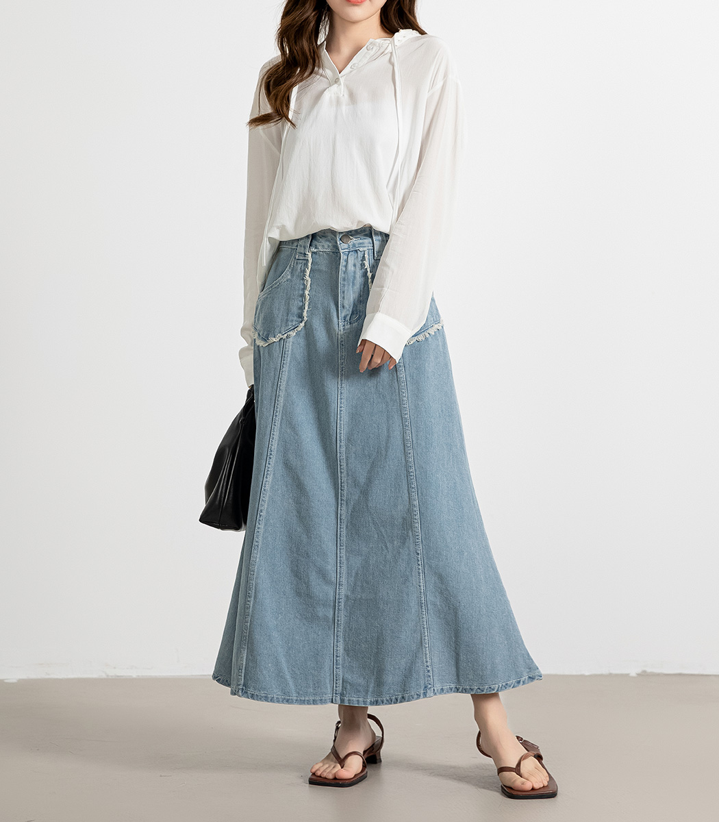 スカート デニムスカート マーメイドスカート レディース ロング