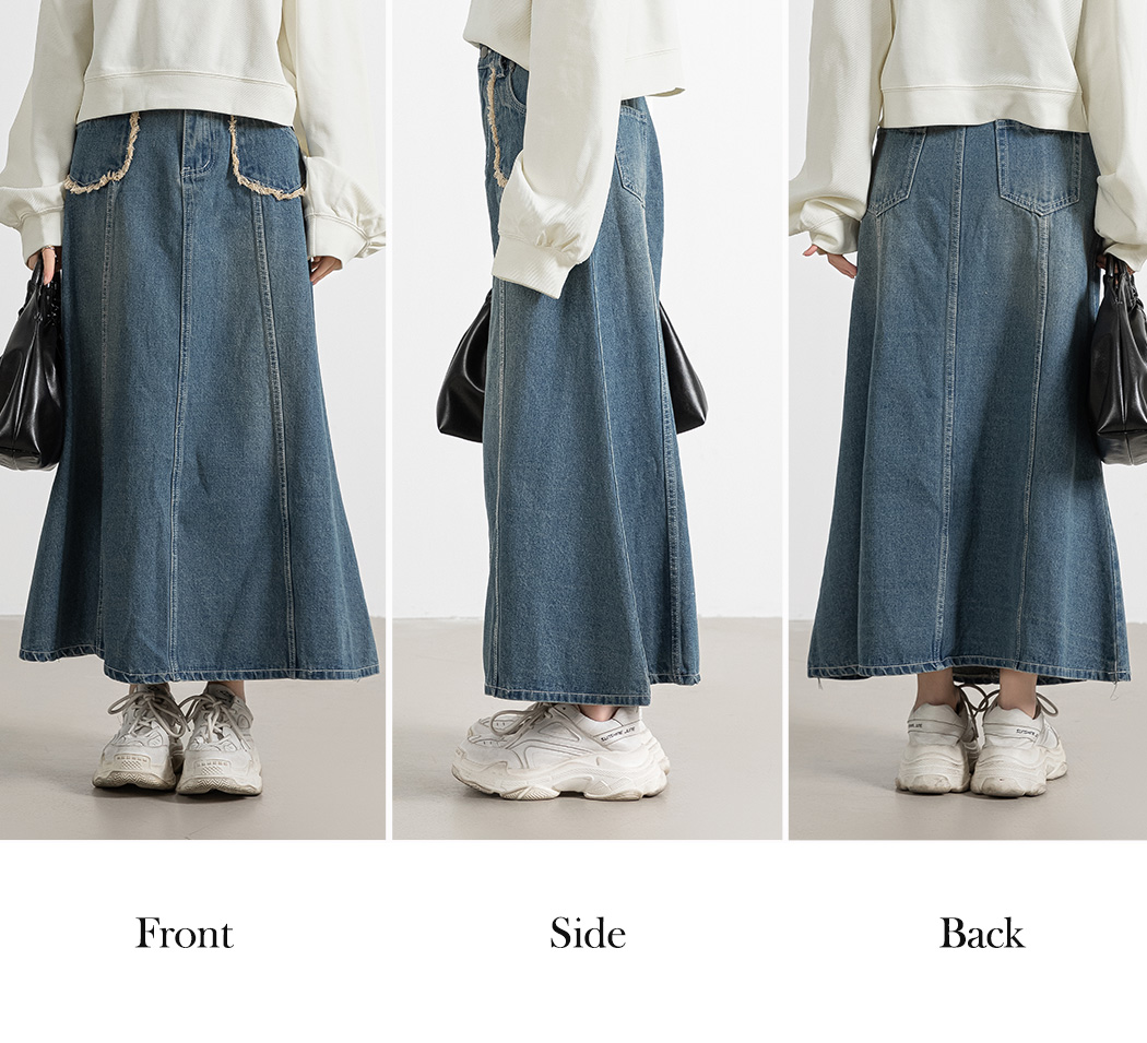 スカート デニムスカート マーメイドスカート レディース ロング