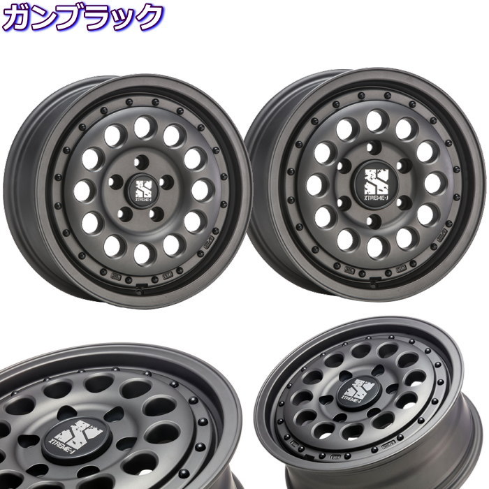 MLJ 16インチ 5穴 114.3/100 6.5J XTREME-J RUGGED サテンブラックor