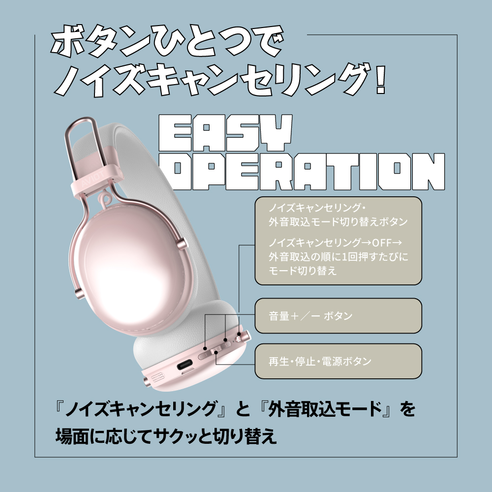 AVIOT AVIOT WA-Q1 ノイズキャンセリング ワイヤレスヘッドホン